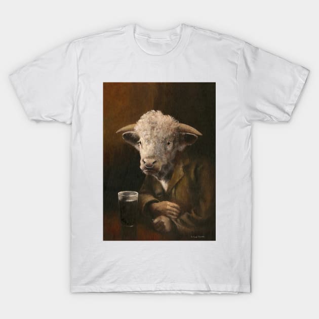 Hereford Bull Gentleman T-Shirt by mictomart